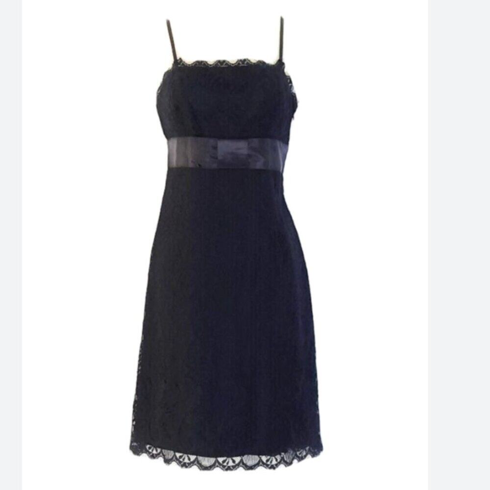 NWT INC International Concepts Black Lace Formal Mini Dress Size 10P